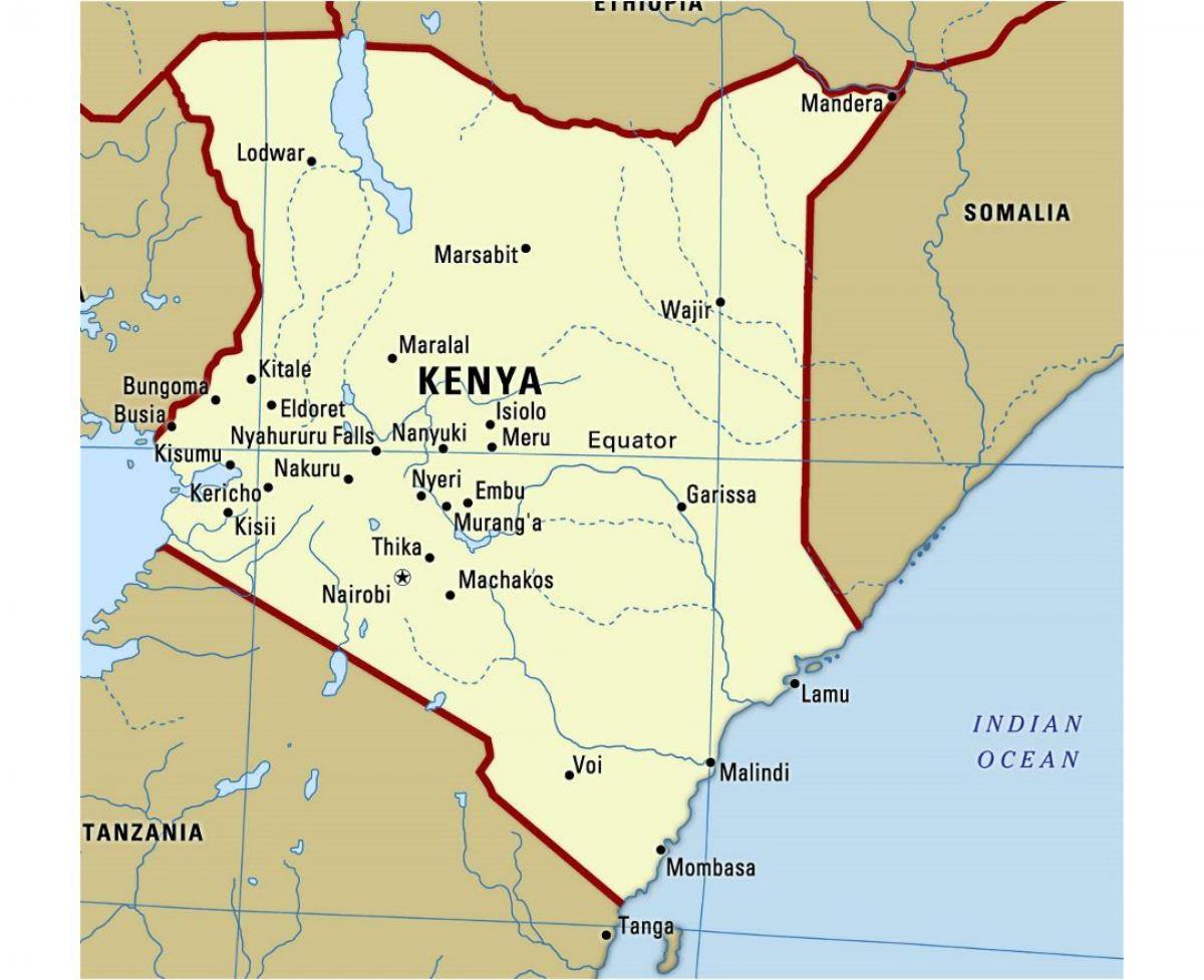 ekuator në Kenia hartë