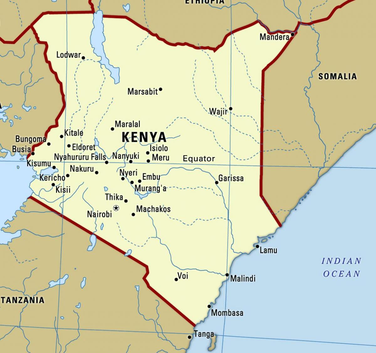 harta e Kenia hartë foto