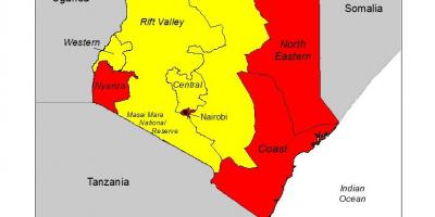 Harta e Kenia malaria