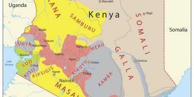 Kenia hartën etnike