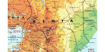Kenia e hartave gjeografike