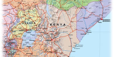 Harta e Kenia malësinë