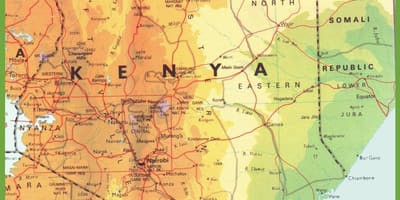 Harta e Kenia tregojnë qytete