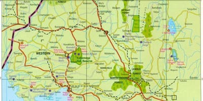 Provinca perëndimore Kenia hartë
